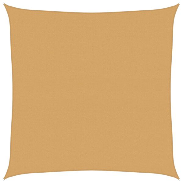 vidaXL Voile d'ombrage 160 g/m&sup2; carr&eacute; sable 4x4 m PEHD