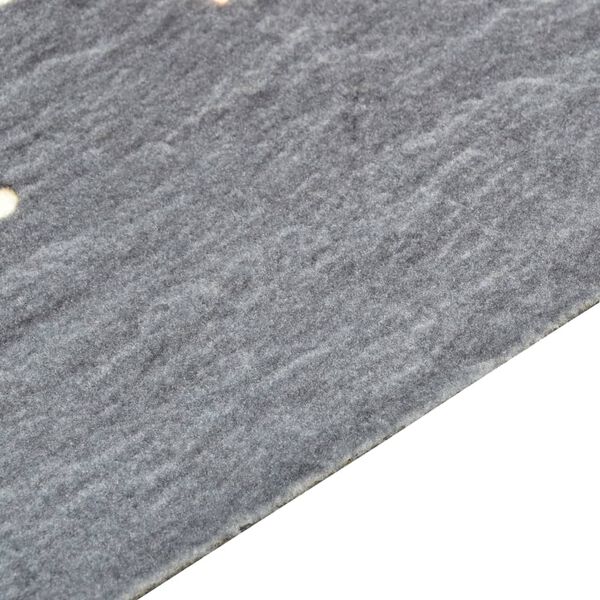 vidaXL Tapis de sol de cuisine lavable Poivre 45x150 cm
