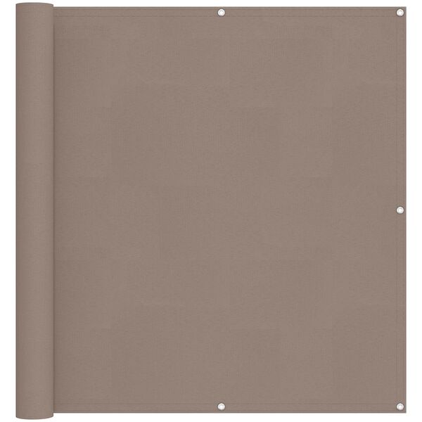 vidaXL &Eacute;cran de balcon Taupe 110 x 800 cm Tissu Oxford