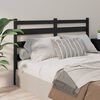 vidaXL T&ecirc;te de lit Noir 126x4x100 cm Bois massif de pin