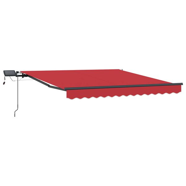 vidaXL Auvent R&eacute;tractable Rouge 300 x 250 cm tissu