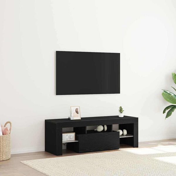 vidaXL Meuble TV Chêne noir 120 x 35 x 40 cm Bois d'ingénierie