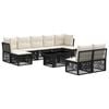 vidaXL Ensemble de canap&eacute; de jardin 10 pc Noir polyrotin