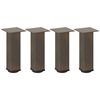 vidaXL Pieds de table basse 4 pi&egrave;ces Acier naturel 42-44 cm Acier