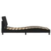vidaXL Cadre de lit avec LED sans matelas Hanko noir 100x200 cm velours