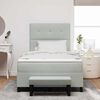 vidaXL Lit &agrave; ressorts avec matelas Gris clair 120 x 200 cm Velours
