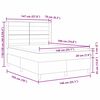 vidaXL Lit &agrave; ressorts avec matelas Marron fonc&eacute; 140 x 190 cm tissu