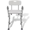 vidaXL Chaise de douche Aluminium Blanc