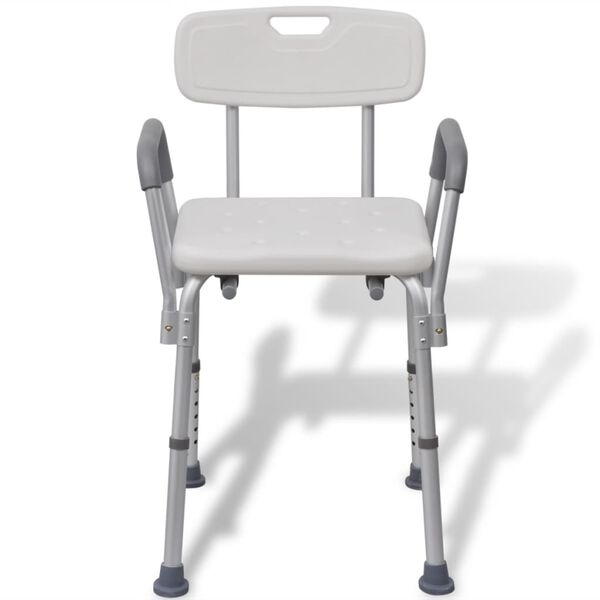 vidaXL Chaise de douche Aluminium Blanc