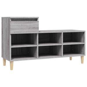 vidaXL Armoire &agrave; chaussures Sonoma gris 102x36x60 cm Bois d'ing&eacute;nierie