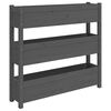 vidaXL Jardini&egrave;re Gris 112x25x104,5 cm Bois massif de pin