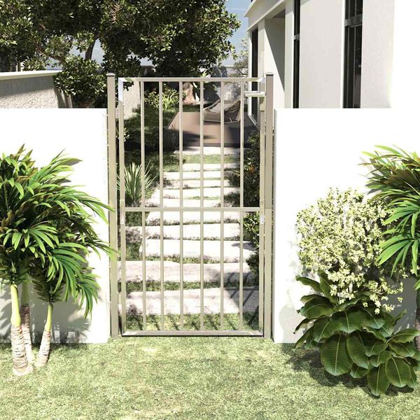 vidaXL Portail de jardin 100 x 175 cm en acier inoxydable