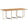 vidaXL Ensemble &agrave; manger de jardin et coussins 13 pcs beige