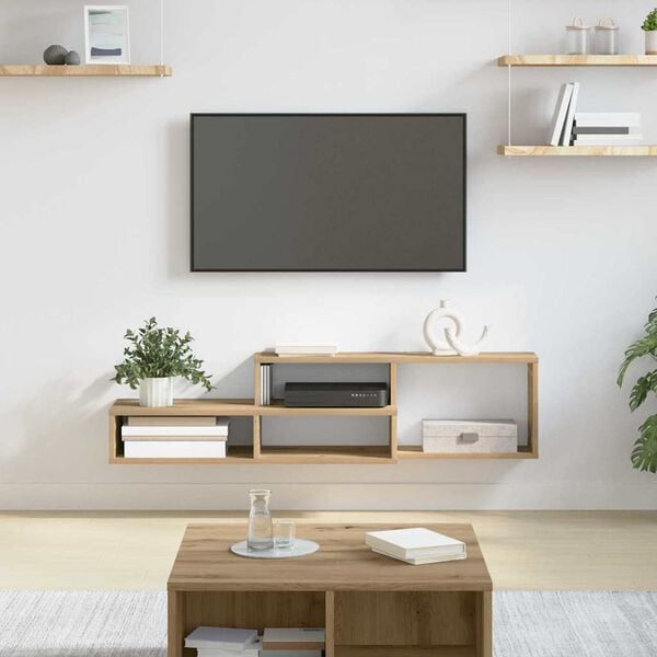 vidaXL SupportmuralpourTV 120x25x28,5cm Bois d'ing&eacute;nierie