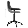 vidaXL Chaise pivotante de salle &agrave; manger Noir Velours
