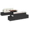 vidaXL Ensemble de salle &agrave; manger pour jardin 7 pcs Noir et Cr&egrave;me