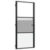 vidaXL Porte en verre Fretwork Noir 93 x 3,5 x 201,5 cm Aluminium