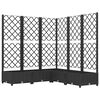 vidaXL Jardini&egrave;re avec treillis noir 120x120x121,5 cm PP