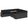vidaXL Ensemble de canap&eacute;s de jardin 11 pcs et coussins rotin acacia