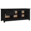 vidaXL Armoire &agrave; chaussures Noir 110x38x45,5 cm Bois de pin massif
