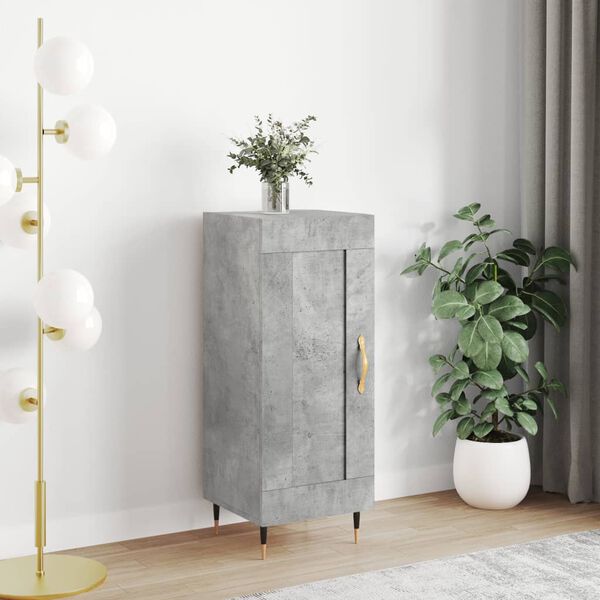 vidaXL Buffet Gris b&eacute;ton 34,5x34x90 cm Bois d'ing&eacute;nierie