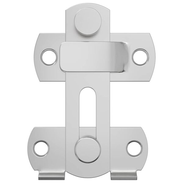 vidaXL Verrou de porte 2 pcs Argent&eacute; 70 x 8 mm Acier