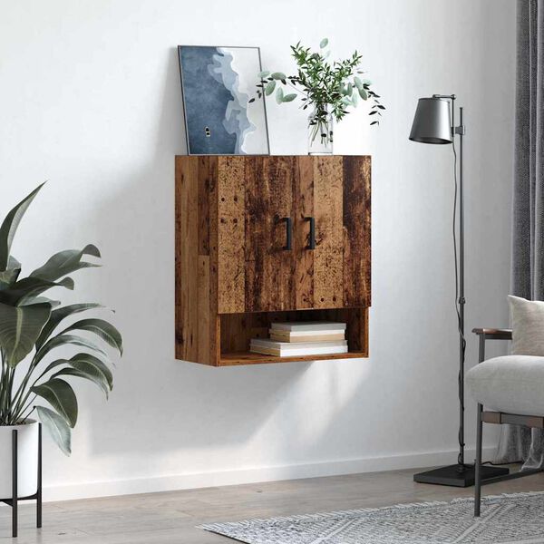 vidaXL Meuble mural Vieux bois 60 x 31 x 70 cm Bois d'ing&eacute;nierie