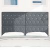 vidaXL T&ecirc;te de lit LED avec t&ecirc;te de lit Gris fonc&eacute; 144 cm Polyester