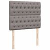 vidaXL Sommier &agrave; lattes de lit avec matelas Taupe 120x200 cm Tissu