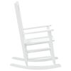 vidaXL Chaise &agrave; bascule enfants blanc bois de peuplier massif