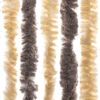 vidaXL Rideau anti-mouches marron fonc&eacute; et beige 90x220 cm chenille