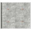 vidaXL Cadre de lit avec rangement avec tiroir Gris b&eacute;ton 200 x 200 cm