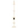 vidaXL Arbre &agrave; chat du sol au plafond Cr&egrave;me 250,5-276,5 cm