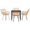vidaXL Ensemble de salle &agrave; manger pour jardin 5 pcs Marron