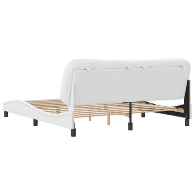 vidaXL Cadre de lit sans matelas blanc 180x200 cm similicuir