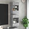 vidaXL Meubles muraux avec lumi&egrave;res LED pour TV 2pcs gris b&eacute;ton 40x30x60,5 cm