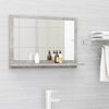 vidaXL Miroir de salle de bain Gris b&eacute;ton 60x10,5x37 cm Agglom&eacute;r&eacute;