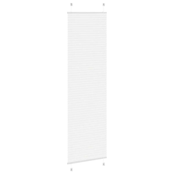 vidaXL Store pliss&eacute; blanc 60x200 cm largeur du tissu 59,4 cm polyester