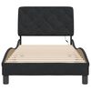 vidaXL Cadre de lit avec LED sans matelas noir 90x200 cm velours