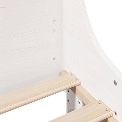 vidaXL Cadre de lit sans matelas blanc 180x200 cm bois massif de pin