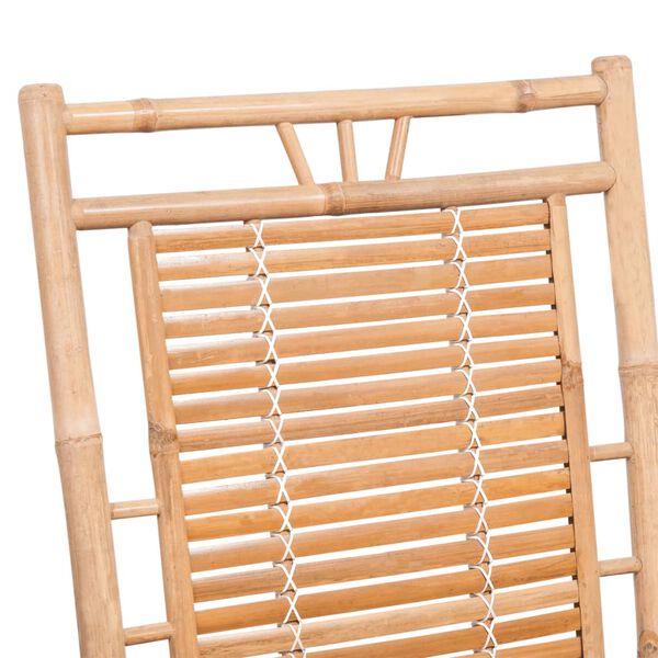 vidaXL Chaise &agrave; bascule avec coussin Bambou