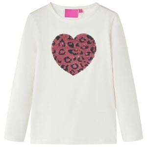 T-shirt enfants &agrave; manches longues &eacute;cru 104