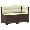 vidaXL Canap&eacute; de jardin 2 places avec coussins look rotin PP Marron