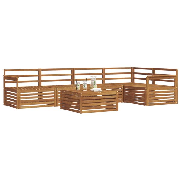 vidaXL Ensemble de canap&eacute;s d'ext&eacute;rieur 6 pcs Naturel