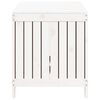 vidaXL Bo&icirc;te de rangement de jardin Blanc 121x55x64 cm Bois de pin