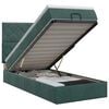 vidaXL Lit ottoman avec matelas Vert fonc&eacute; 90 x 190 cm Velours