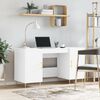vidaXL Bureau blanc 140x50x75 cm bois d'ing&eacute;nierie