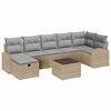 vidaXL Ensemble de canap&eacute; de jardin 8 pcs Beige Poly rotin