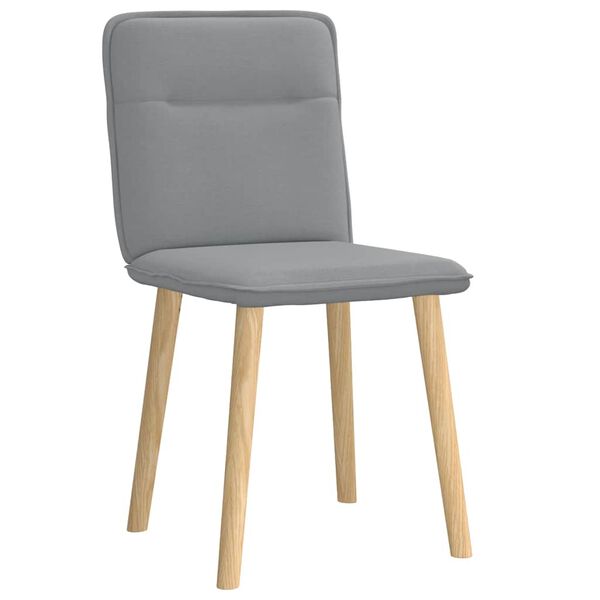 vidaXL Chaises &agrave; manger lot de 2 gris clair tissu