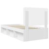 vidaXL Cadre de lit Blanc 90 x 190 cm Bois de pin massif